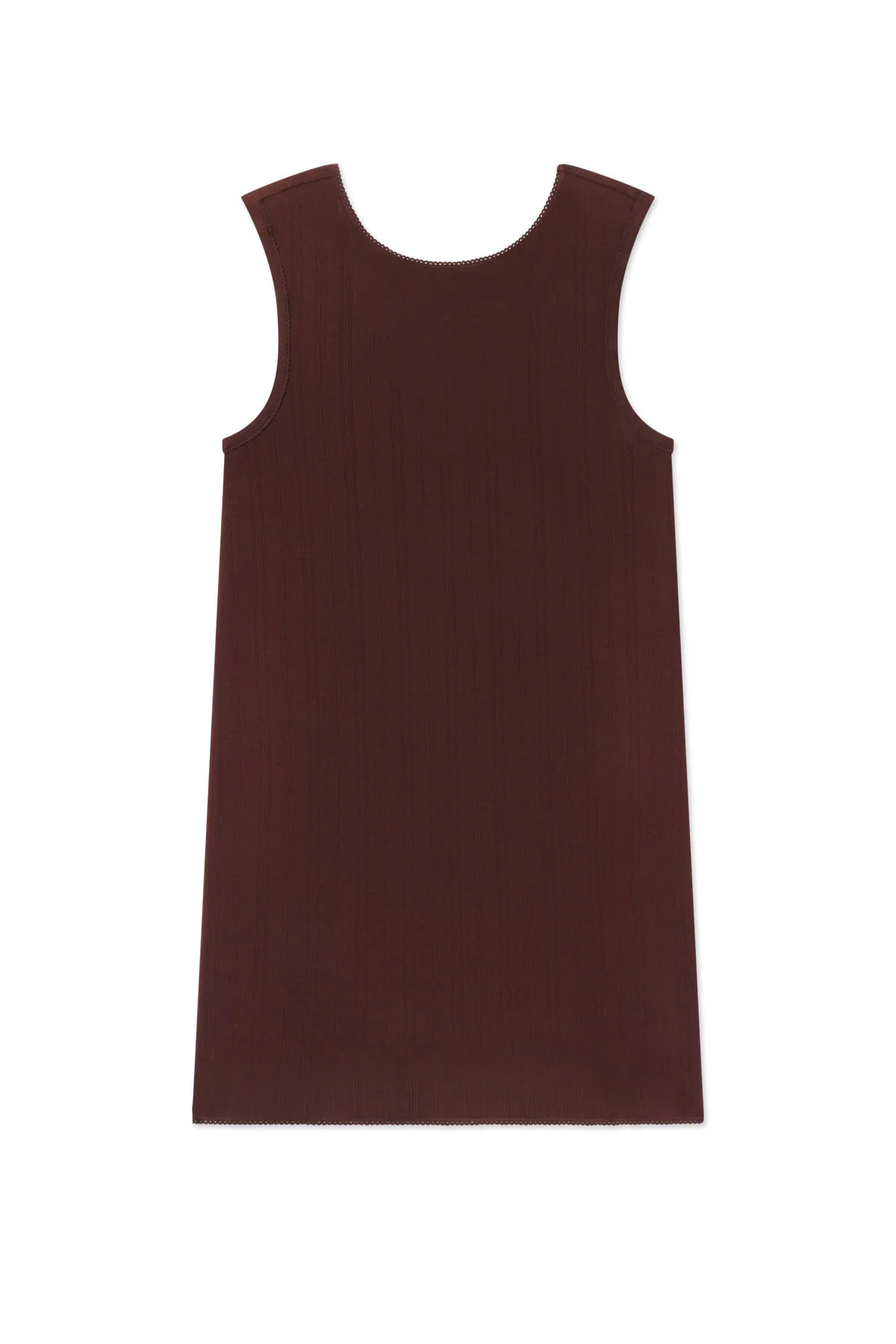 Pointelle Tank Gown in Cocoa