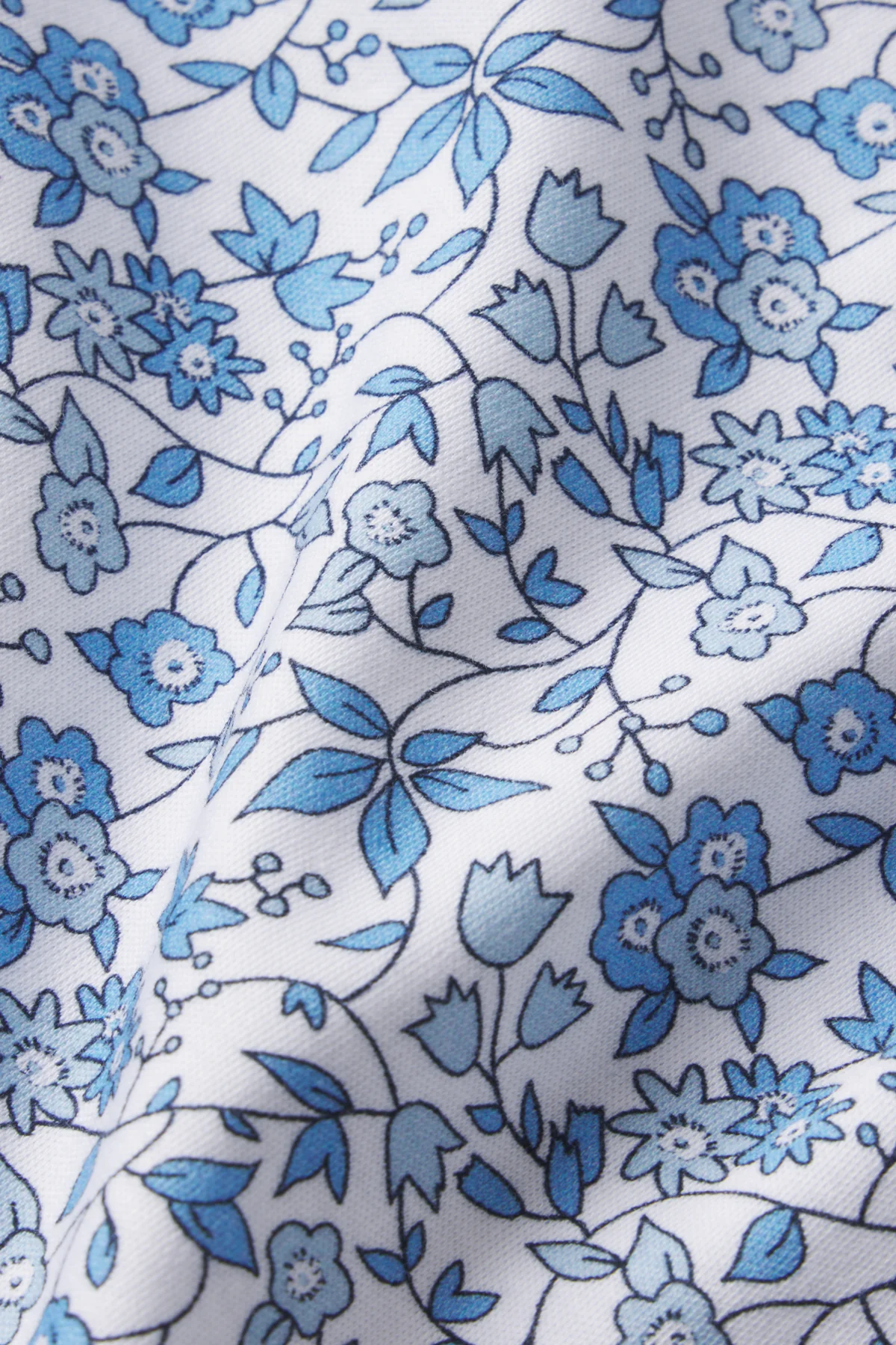 Kids Shorts Set in Delft Blue Garden Floral - Image 4