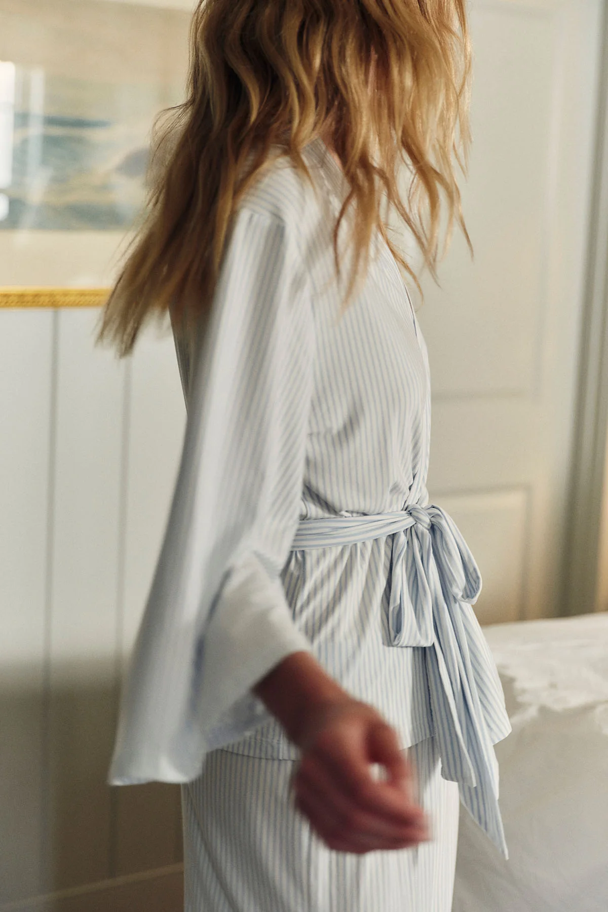 DreamModal® Kimono Pajama Set in Fog - Image 4