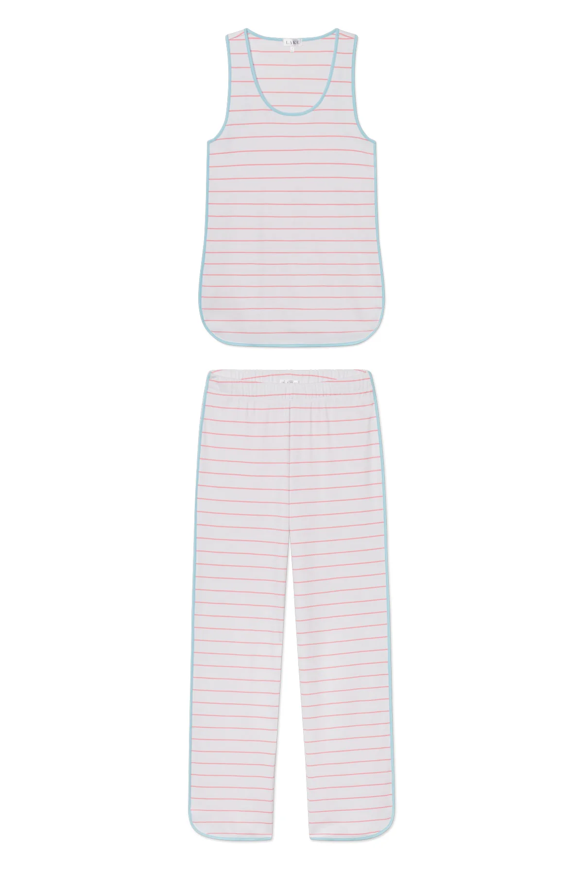 Pima Tank-Long Set in Gelato Boating Stripe