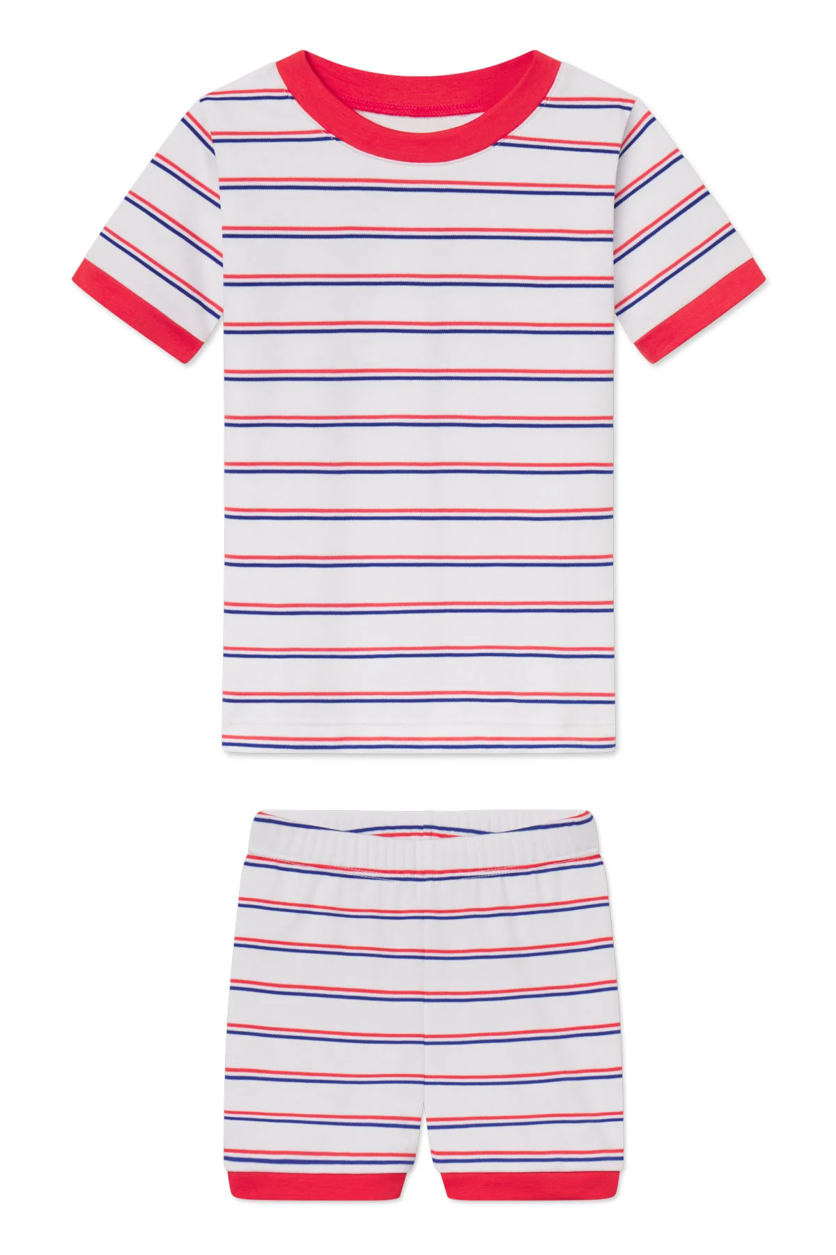Kids Shorts Set in Lapis Bicolor Tidal Stripe