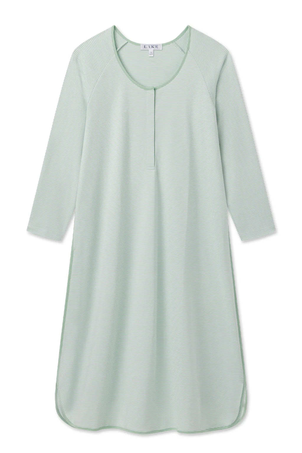 Pima Maternity Long Sleeve Nightgown in Parisian Green