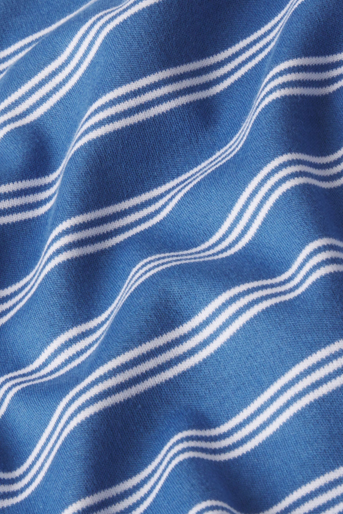 Pima Crew Long-Long Set in Seaport Triple Stripe - Image 4