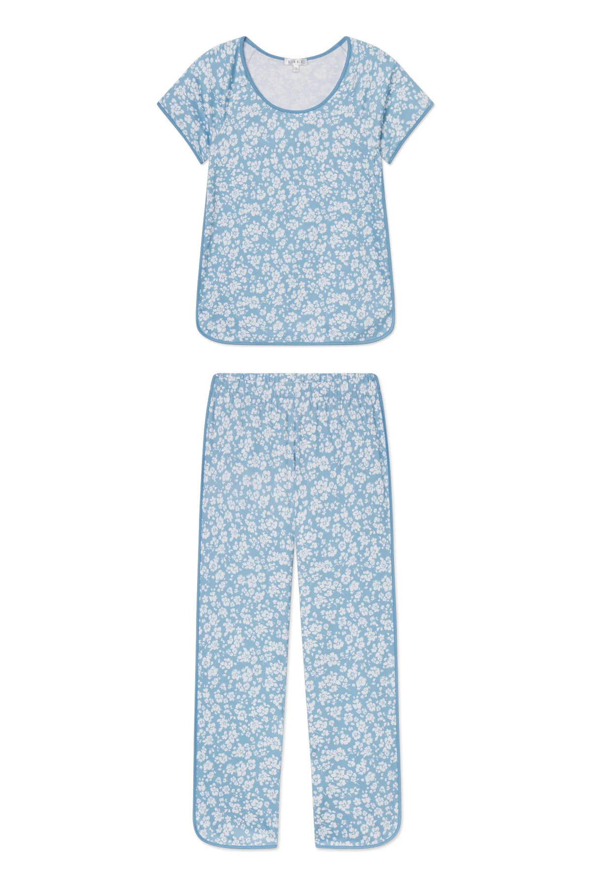 Pima Short-Long Set in Serene Blue Anemones