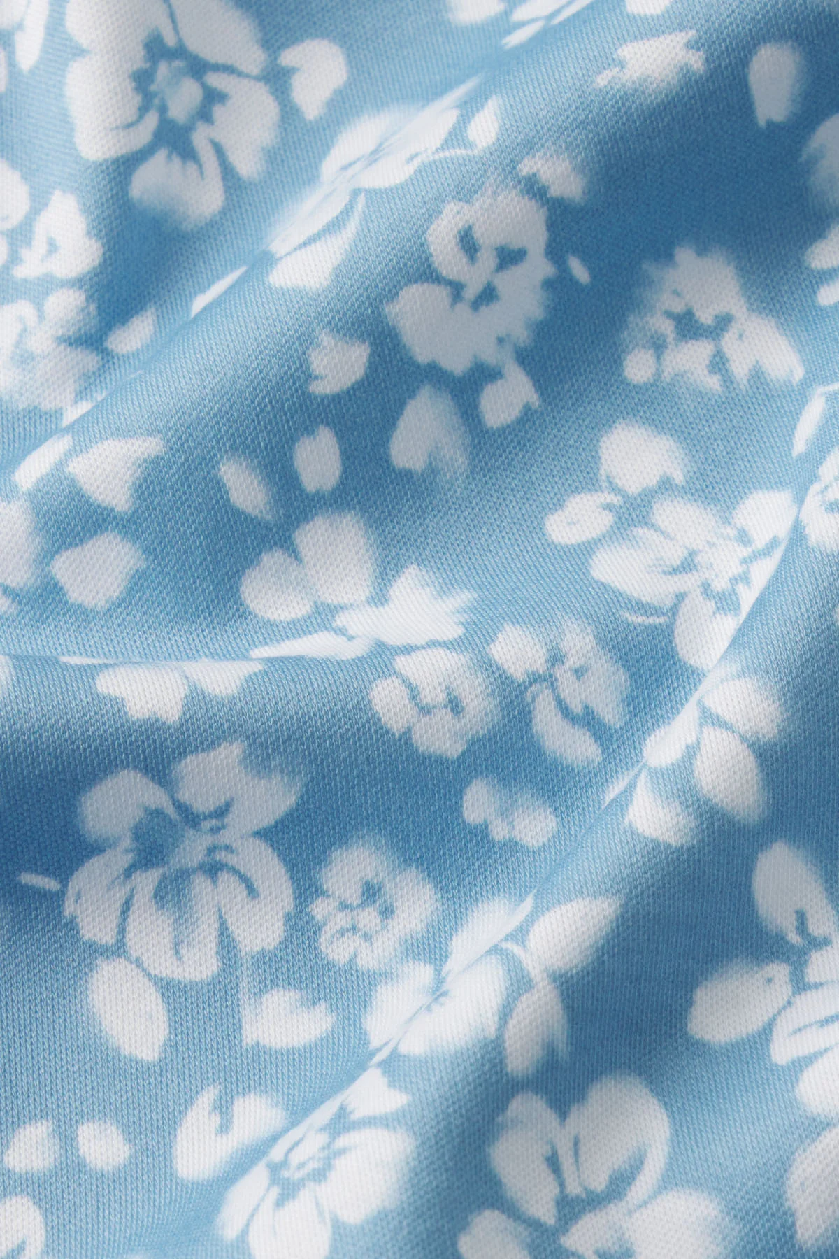 Pima Maternity Nightgown in Serene Blue Anemones - Image 5