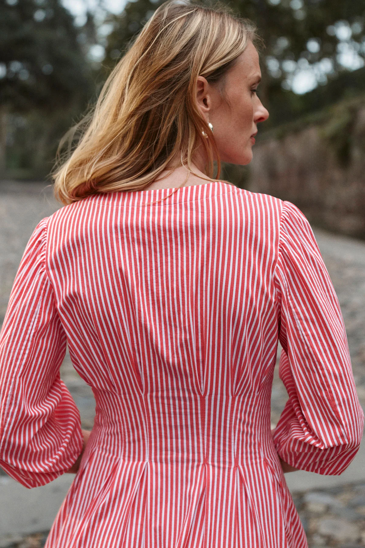 Sunday Dress in Tart Bengal Stripe - Image 3
