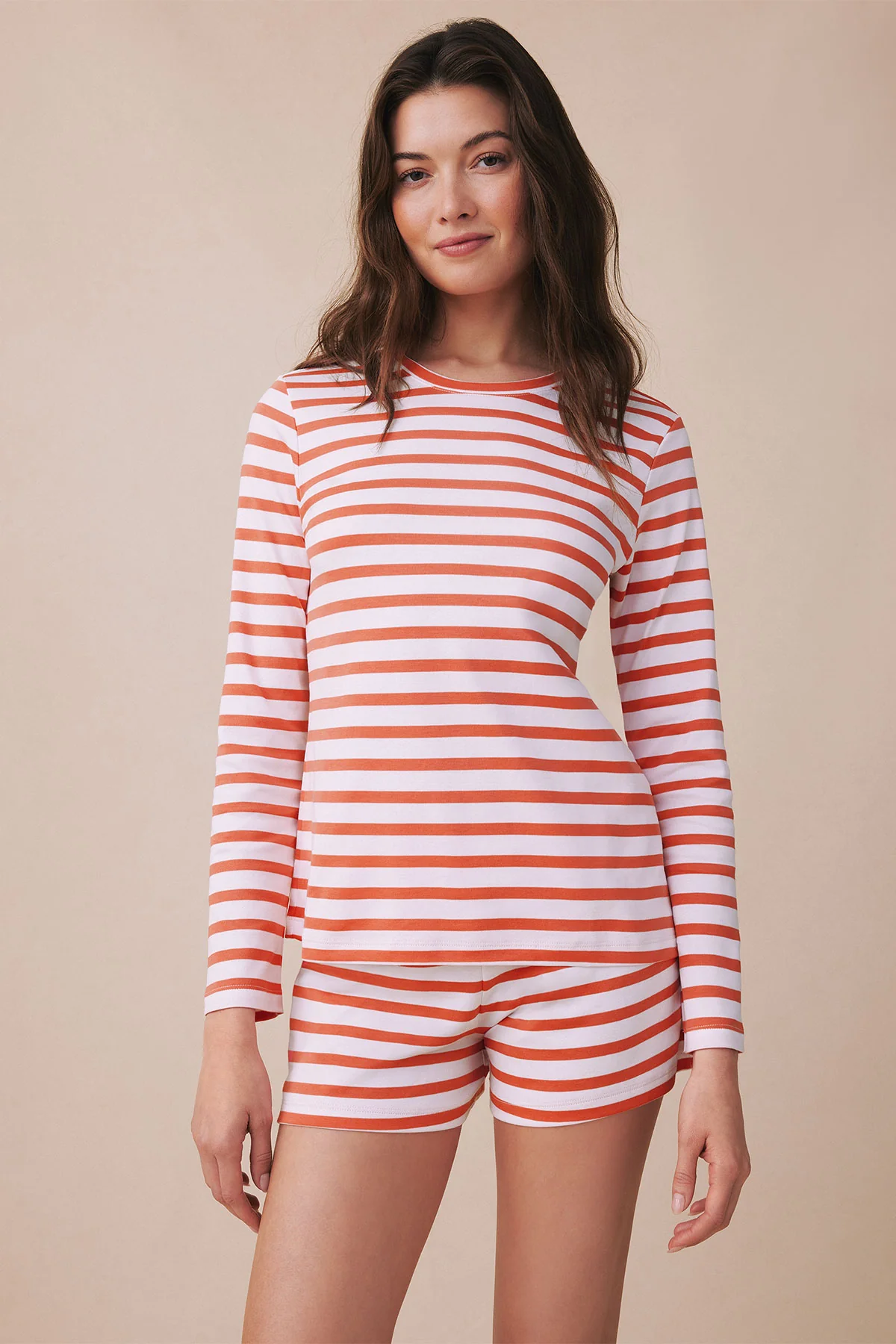 Pima Crew Long-Short Set in Terrace Hull Stripe - Image 2