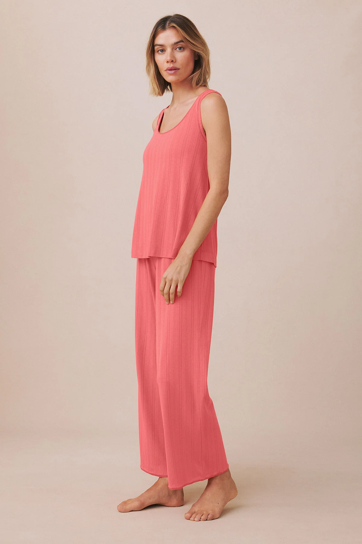 Pointelle Tank-Long Set in Terrace - Image 3